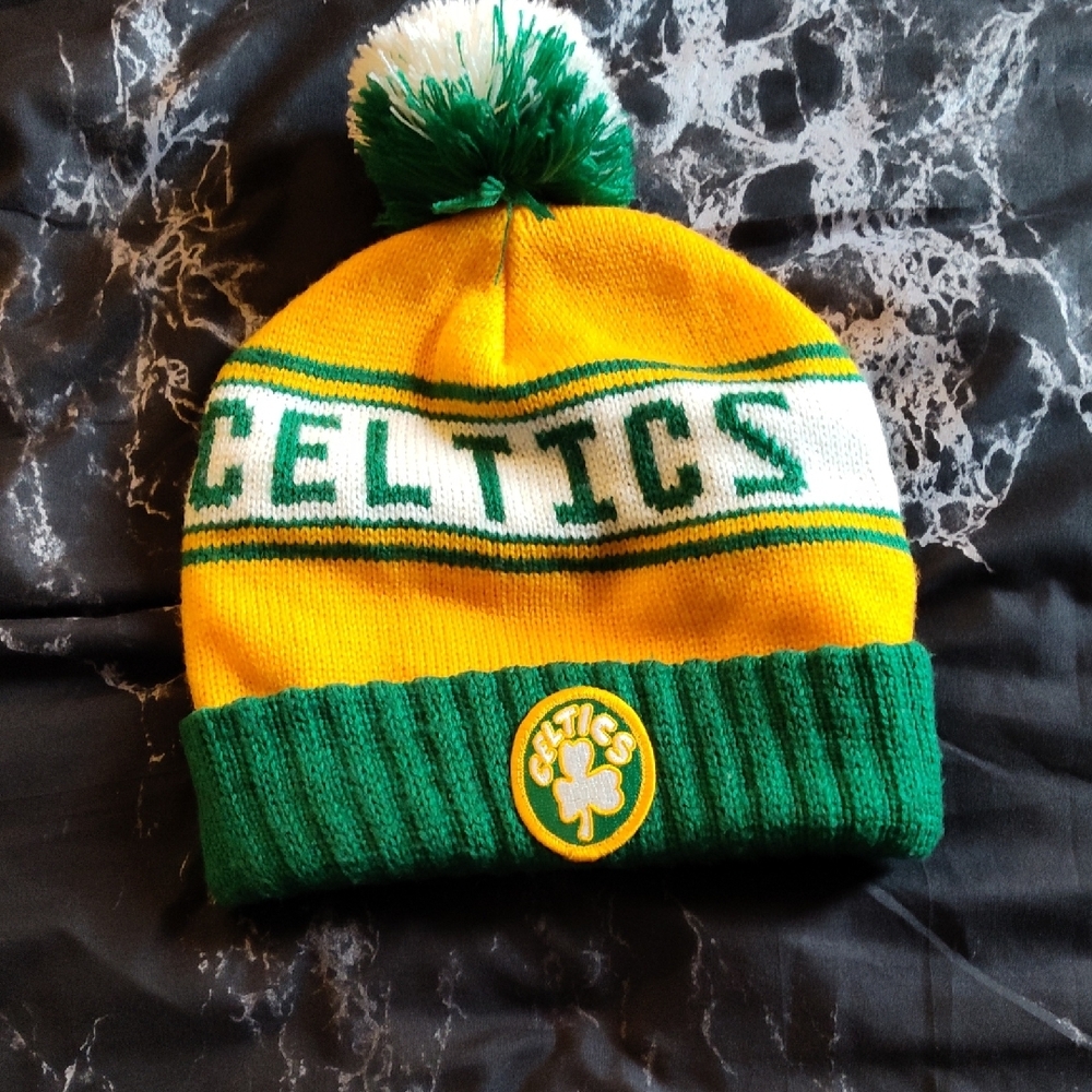 Celtics Knit Beanie with Pom